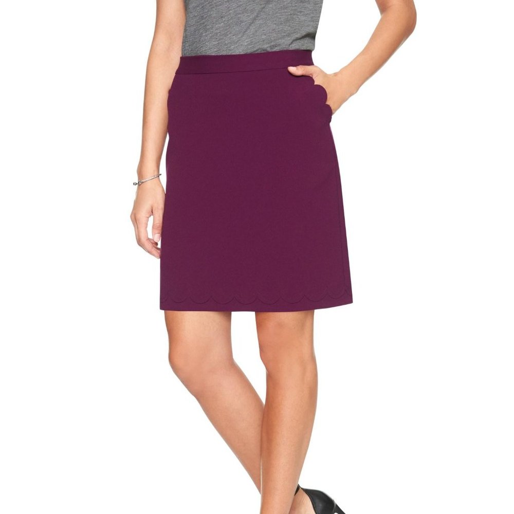 Banana Republic Scallop Trim Skirt with Pockets